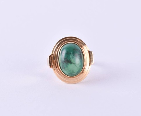 Malachite women's ring