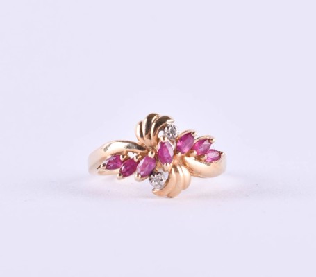 Ruby diamond ring