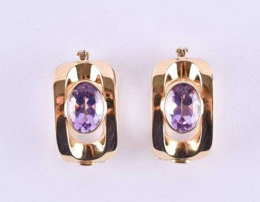 Paar Amethyst Ohrstecker