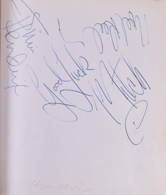 Autograph album - Jimi Hendrix and others