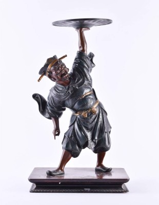 Japanese Dharmapala bronze figure Meiji period around 1900