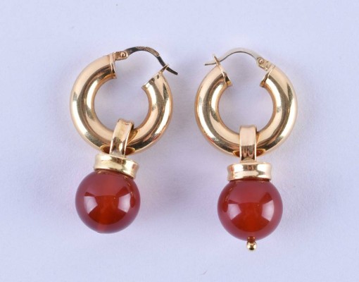 Carnelian - stud earrings
