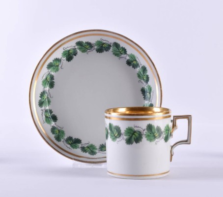 Cup and saucer Old Vienna 18th century