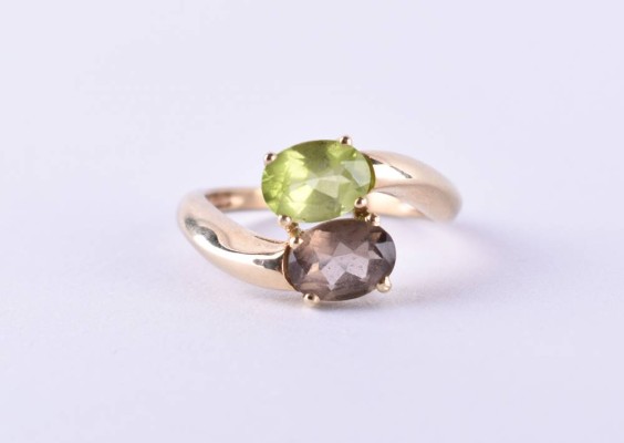 Peridot - Rauchquarzring