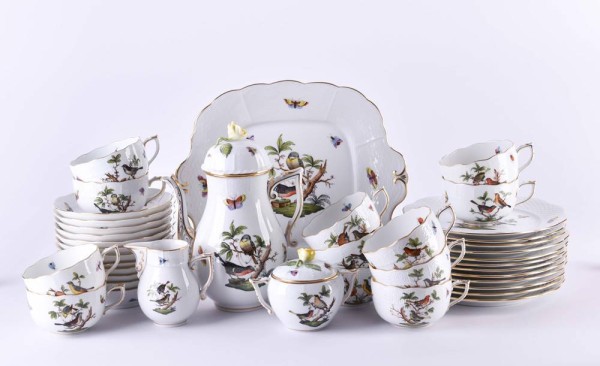 70. Auktion - Winterauktion Teil II, Bildende Kunst, Porzellan, Schmuck, Asiatika & Antiquitäten | Kaffeeservice für 12 Personen Herend