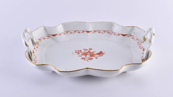 1 Tablett Meissen Alt Ozier