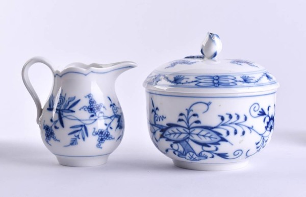 Picture Zuckerdose und Sahnegießer Meissen
