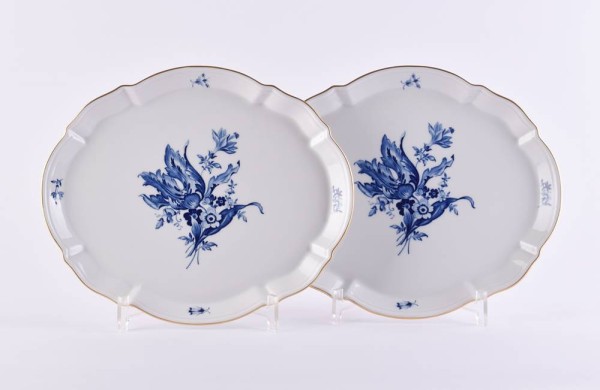 Pair of Meissen platters