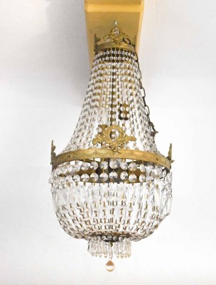 Vintage crystal glass chandelier