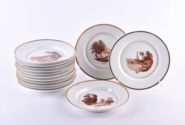14 View plates KPM Berlin