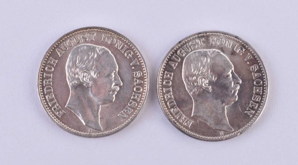 Empire of Saxony 2 Marks