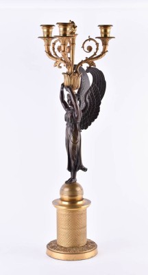 Large figural Empire chandelier, probably France, c. 1800 